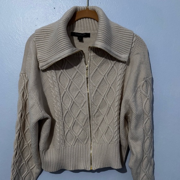 Marc New York Sweaters - Marc New York Cream Cowl Neck Cable Knit Sweater